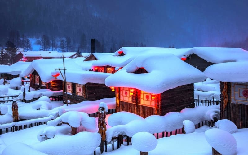 china-snow-town