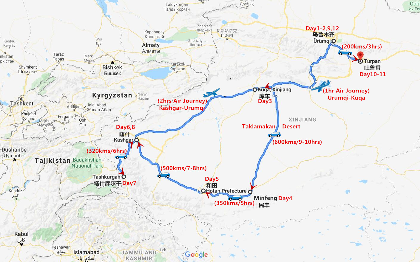 12-days-south-xinjiang-tour-with-taklamakan-desert-adventure