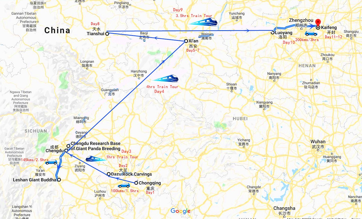 12-days-china-private-tour-chongqin-xian-luoyang